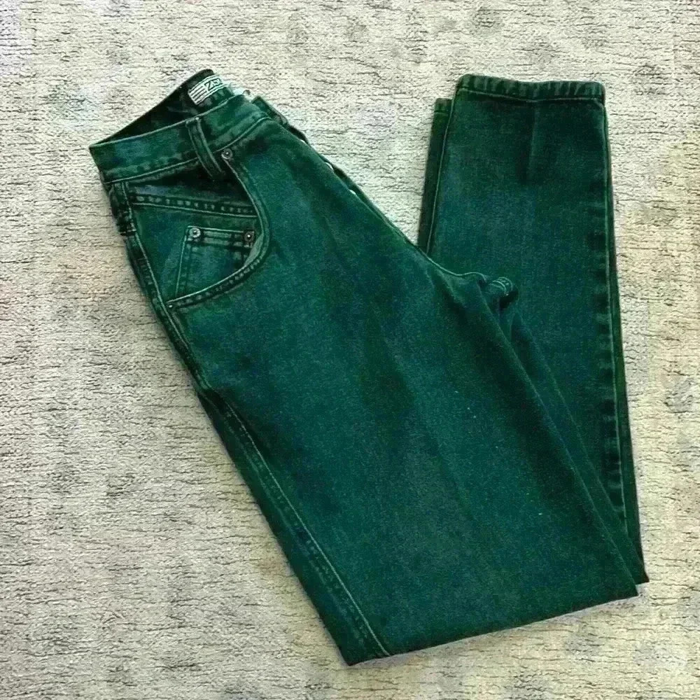 Zena Button fly Green Jeans - Picture 1 of 6